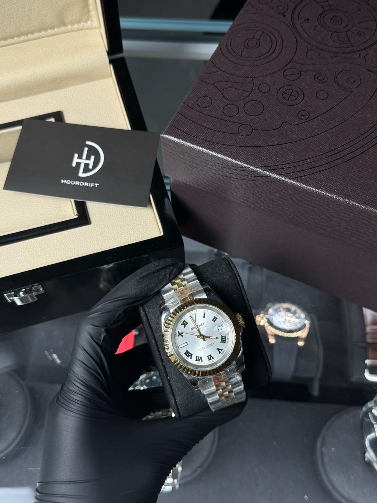 Seiko Mod Datejust Wimbledon Two Tone Gold