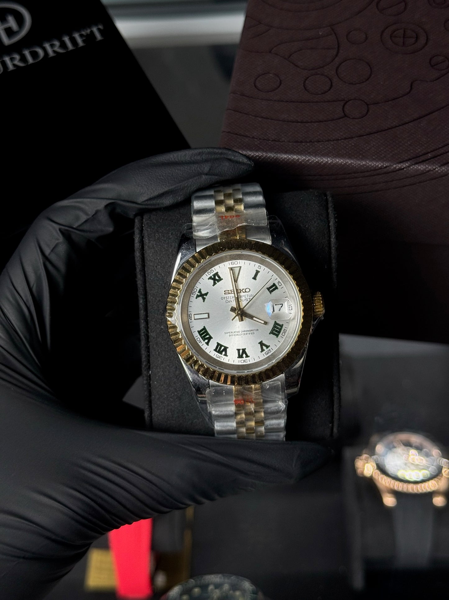Seiko Mod Datejust Wimbledon Two Tone Gold