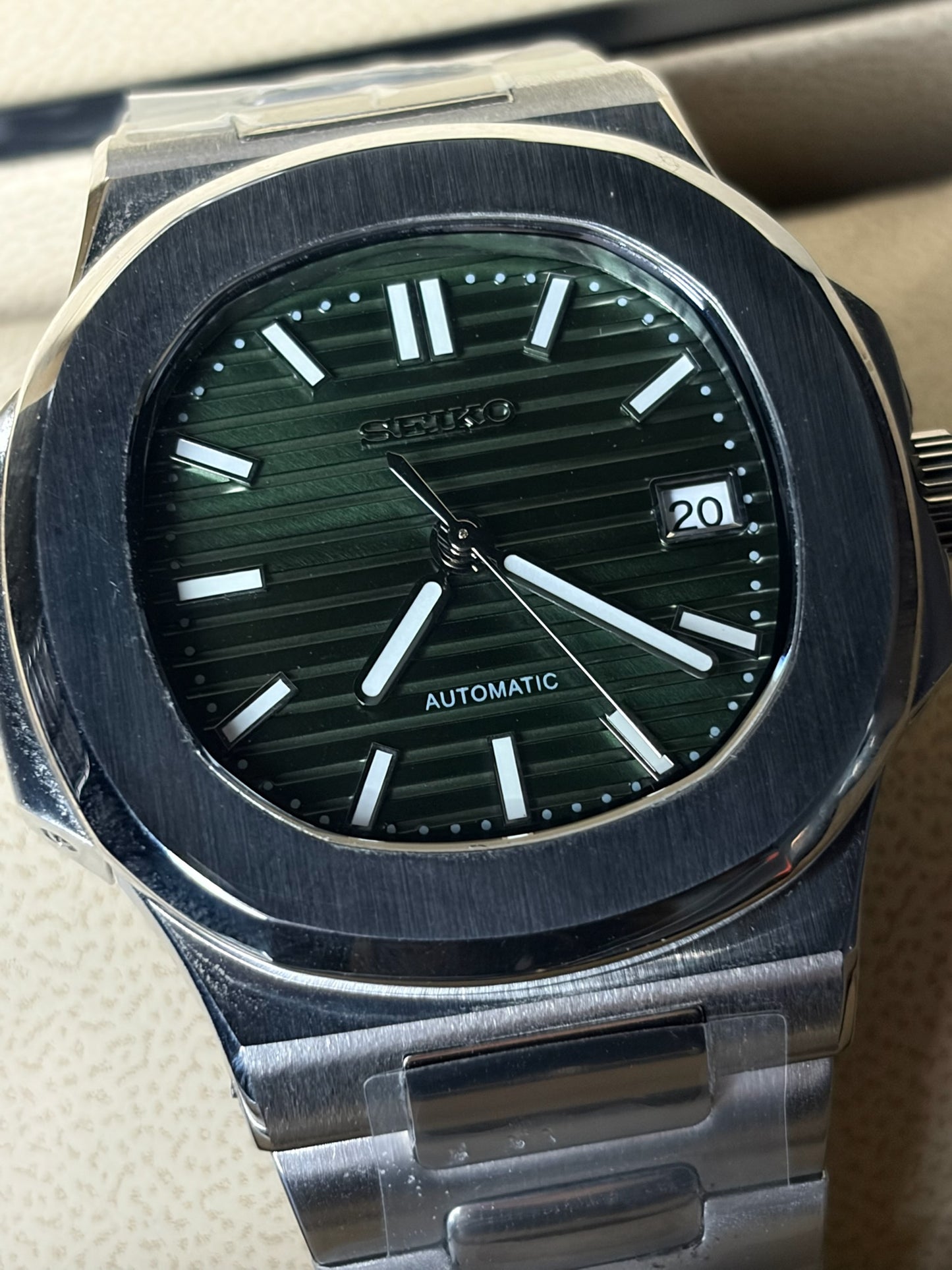 Seiko Mod Nautilus Green