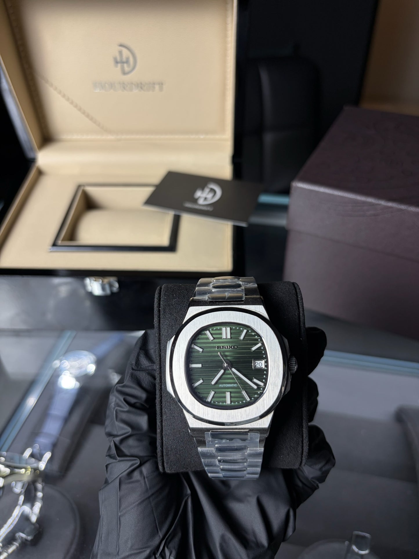 Seiko Mod Nautilus Green