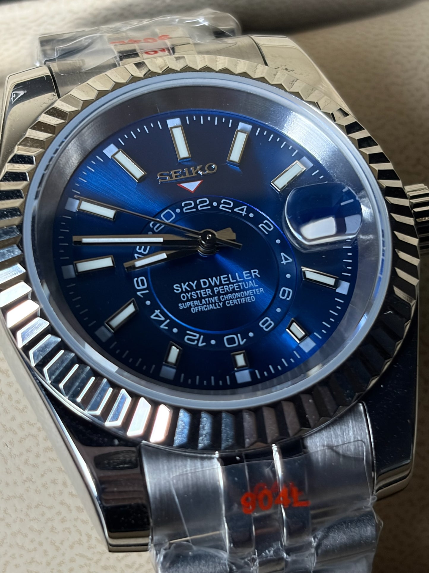 Seiko Mod Skydweller Blue Dial