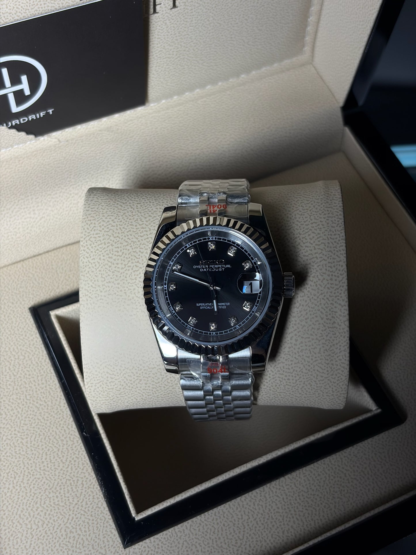 Seiko Mod Datejust Black Gem
