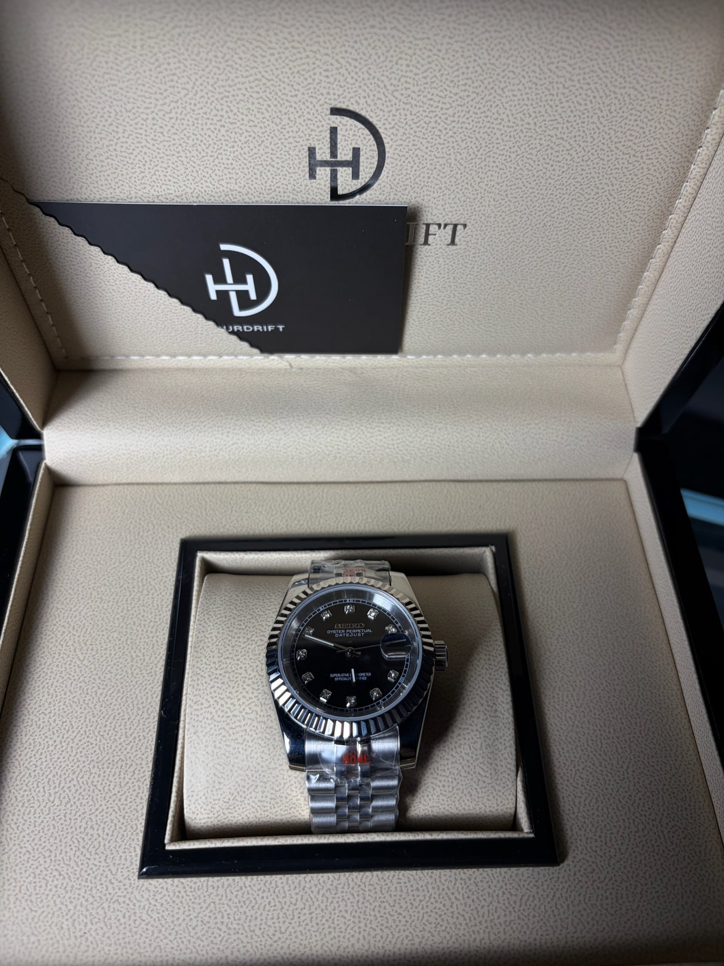 Seiko Mod Datejust Black Gem