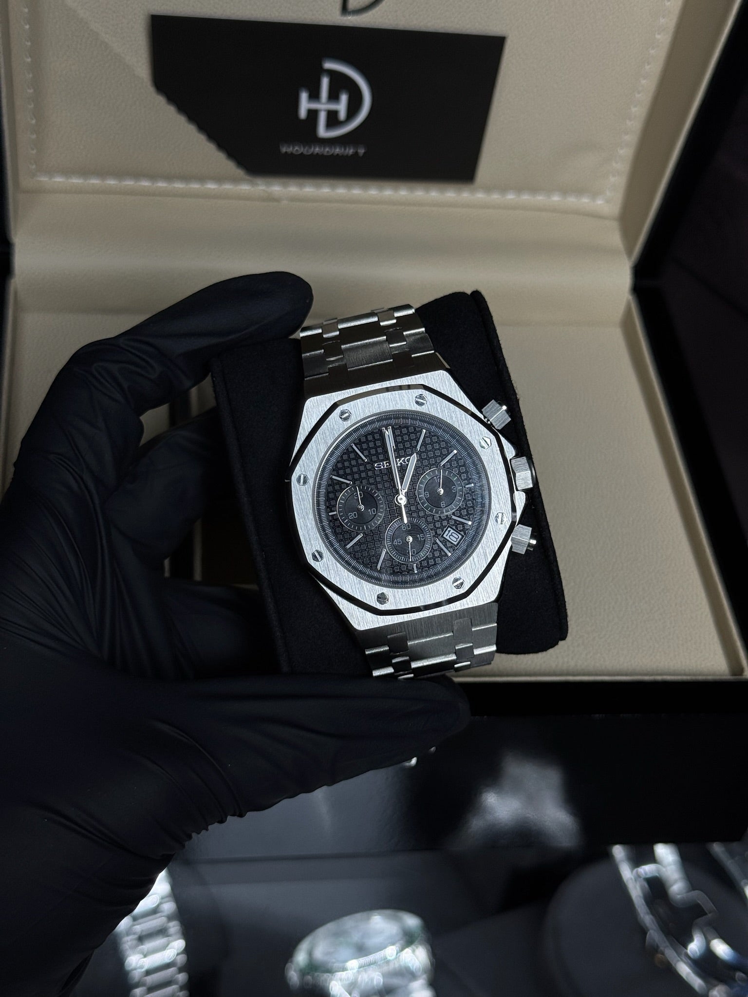 Seiko Mod Royal Oak Black Dial – Hour Drift