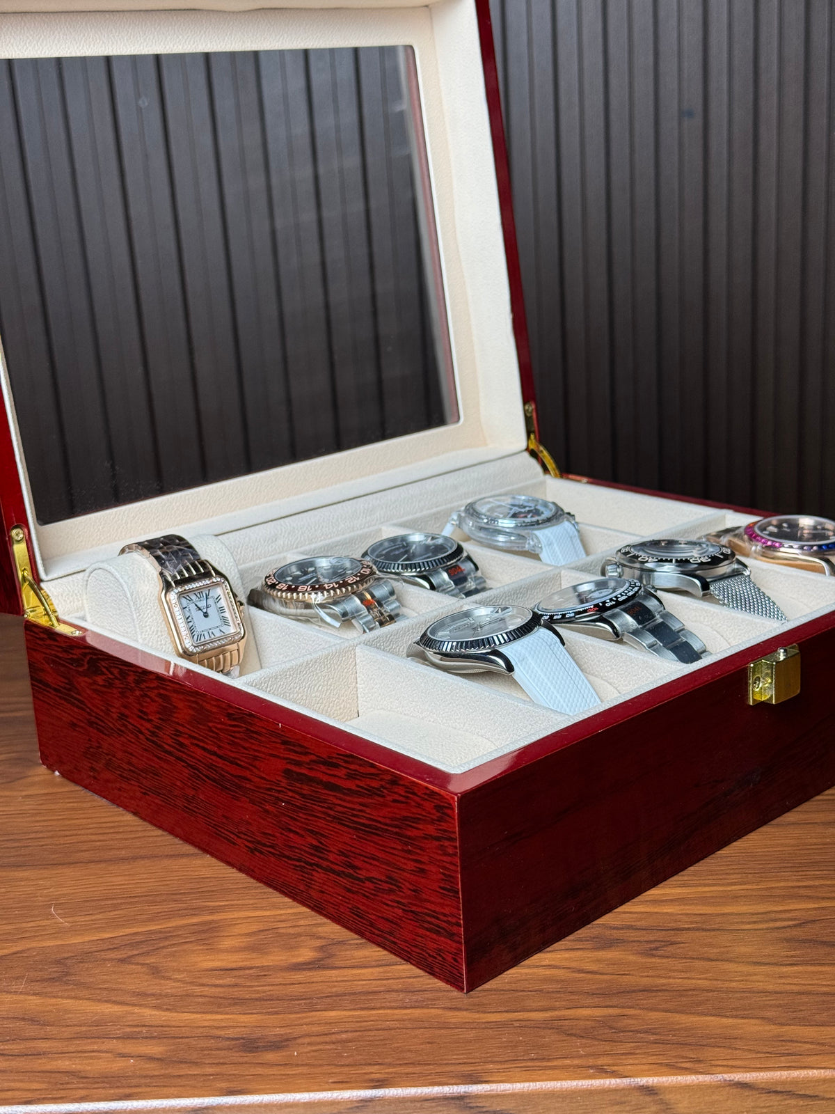 10 Slots Red Premium Watch Storage Box