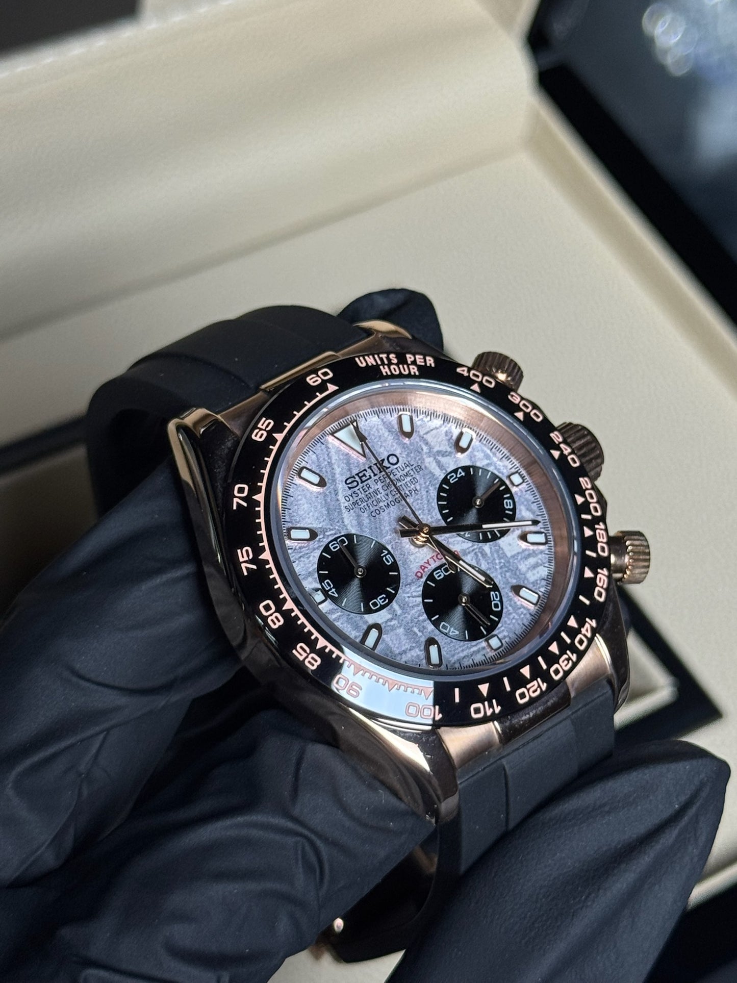 Seiko Mod Daytona Cosmograph (Rubber Strap)