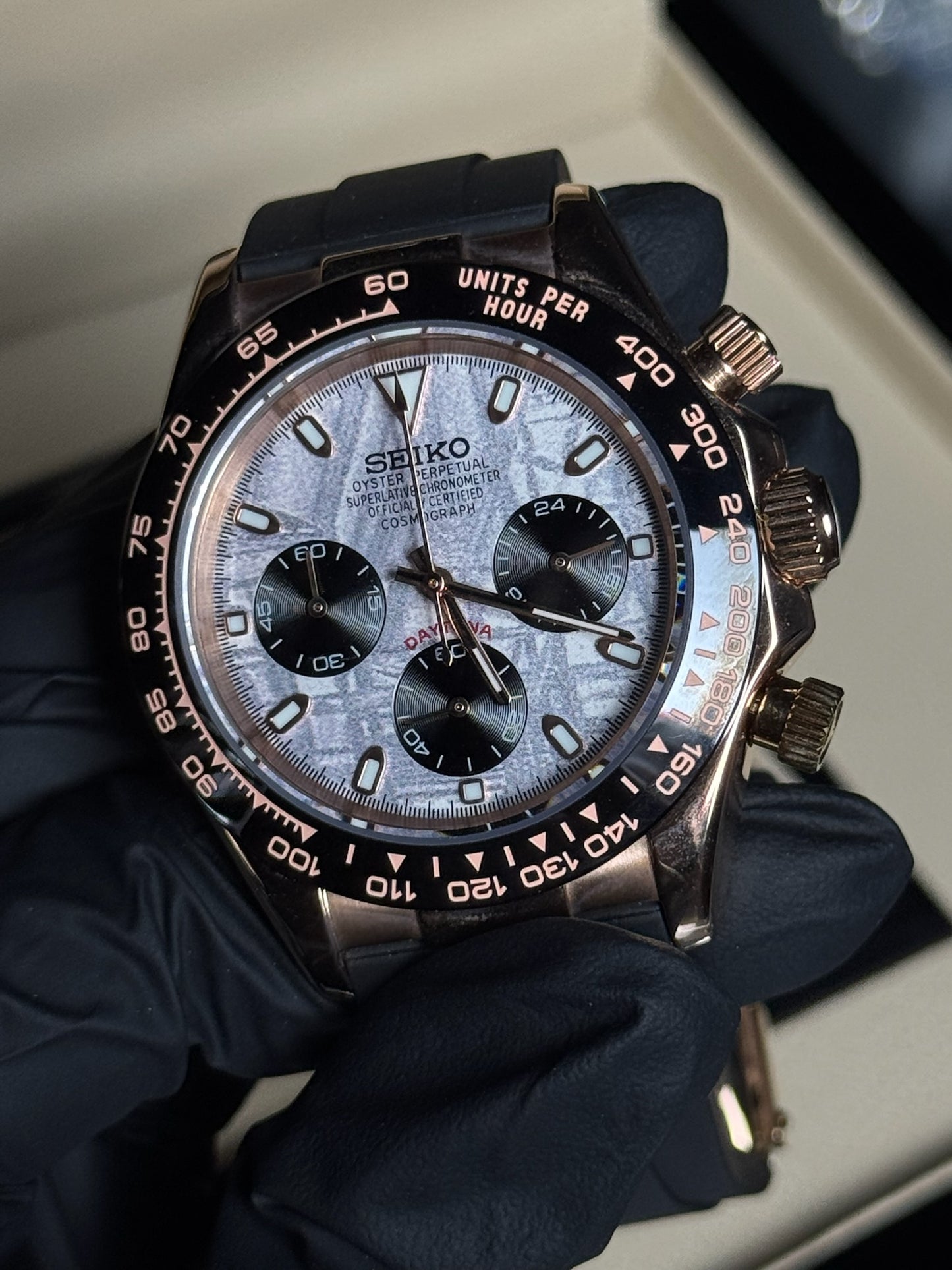 Seiko Mod Daytona Cosmograph (Rubber Strap)
