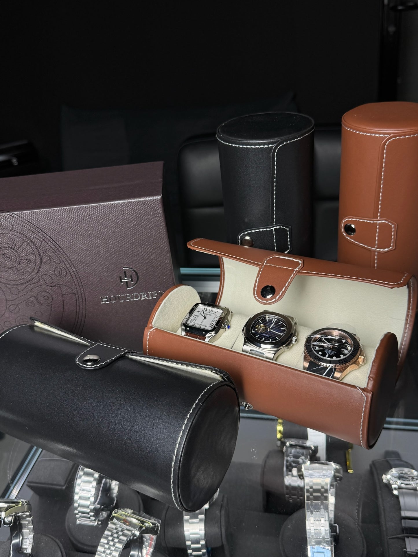 3 Slot Premium Circle Travel Case