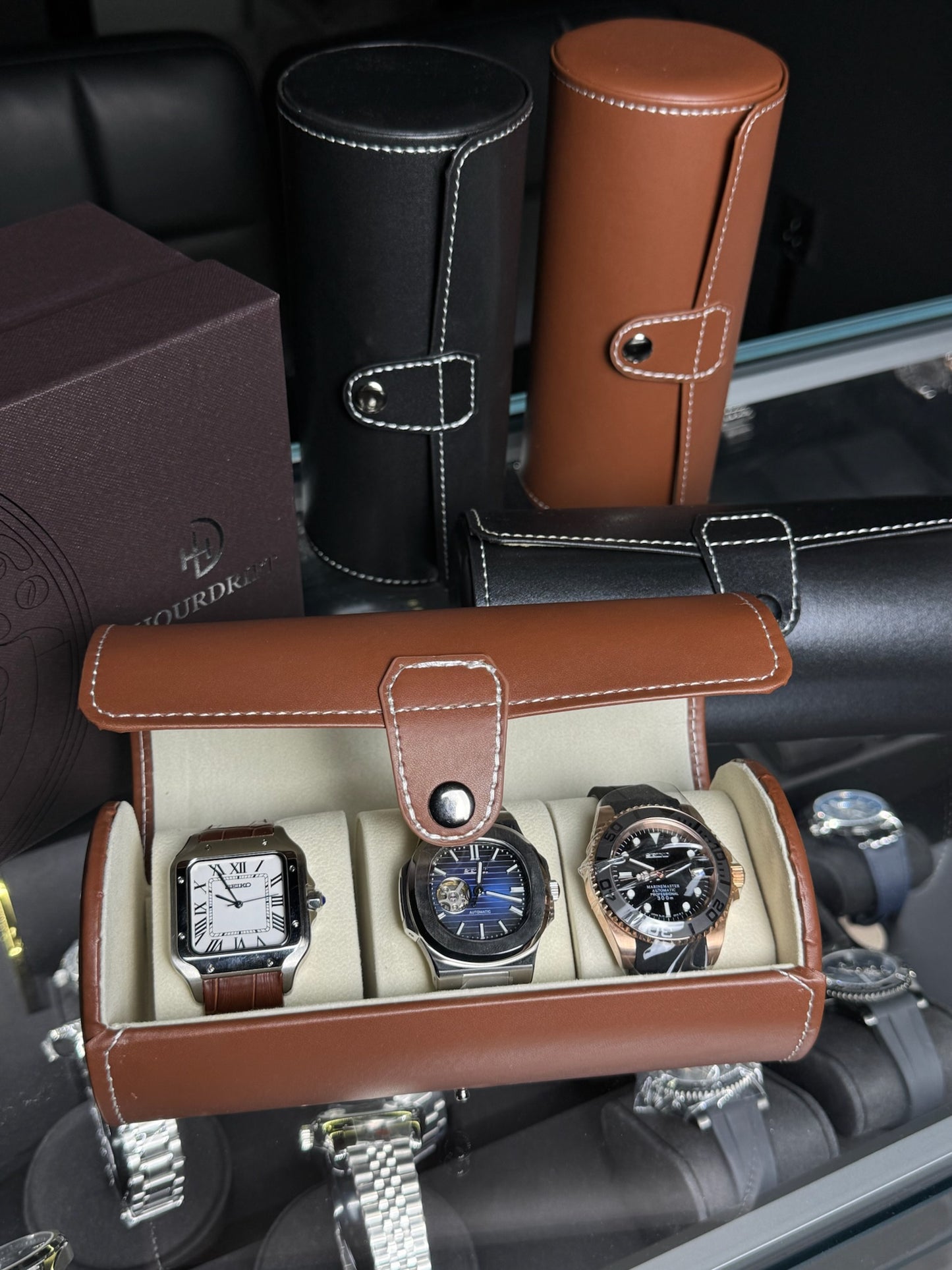 3 Slot Premium Circle Travel Case