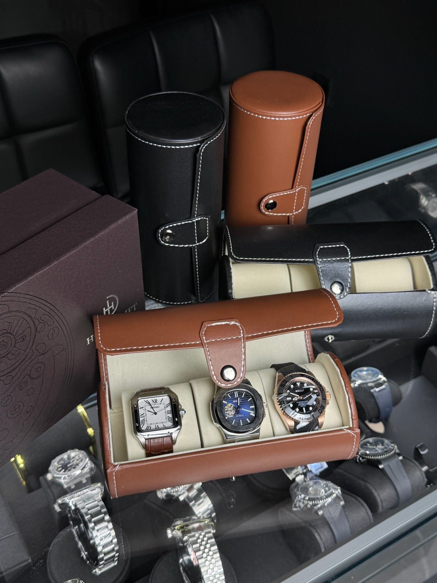 3 Slot Premium Circle Travel Case