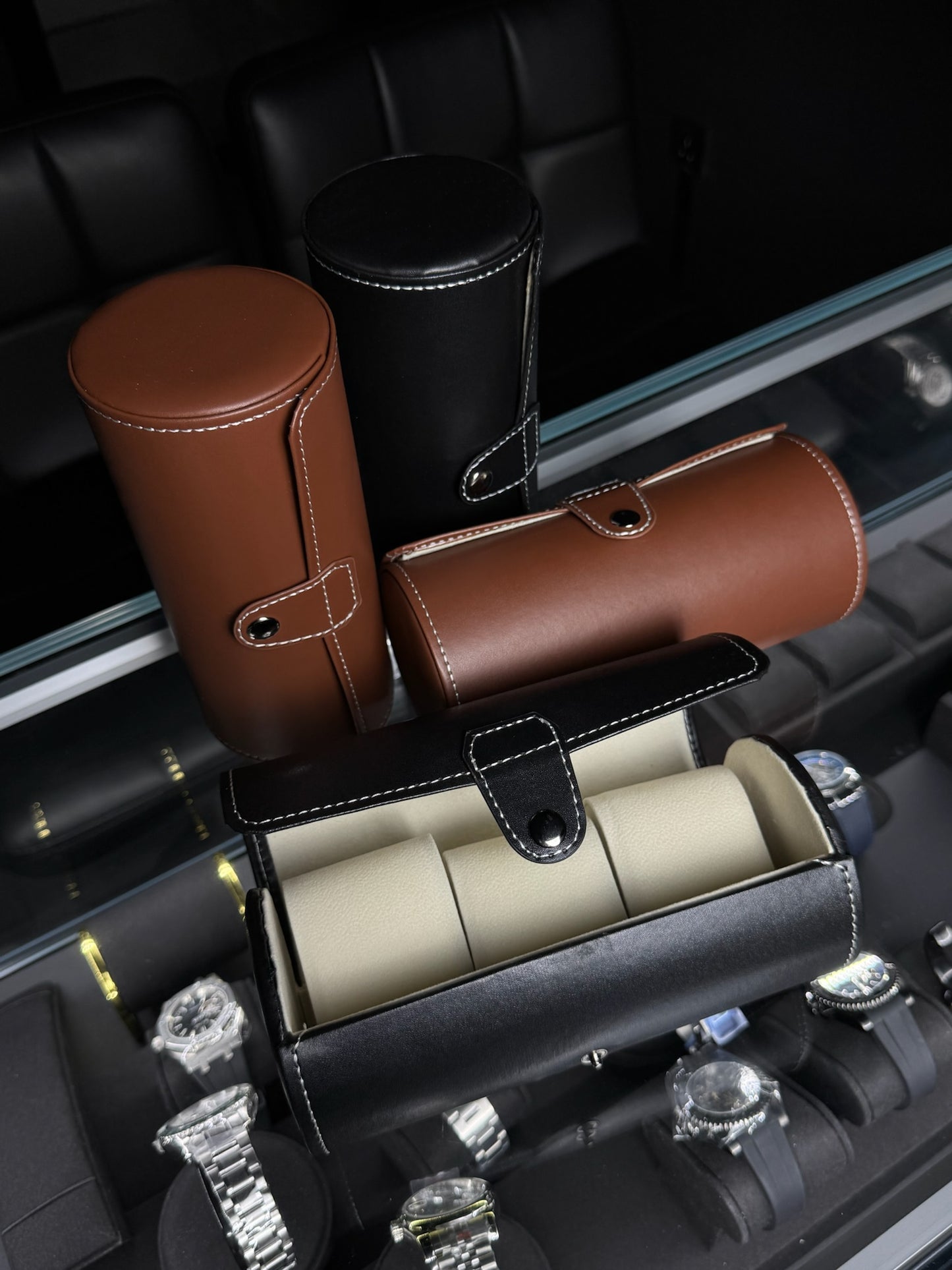 3 Slot Premium Circle Travel Case