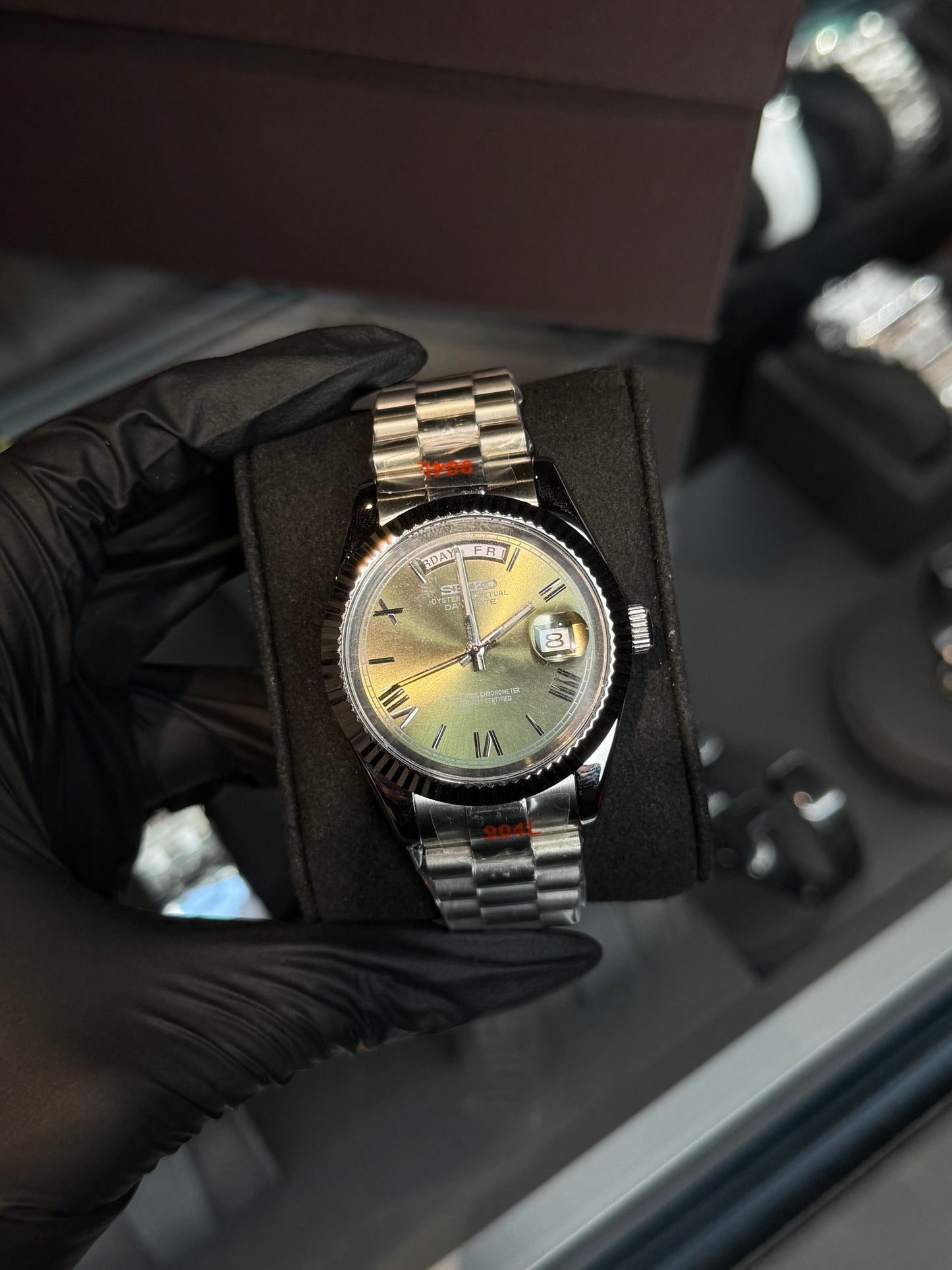 Seiko Mod Daydate Green