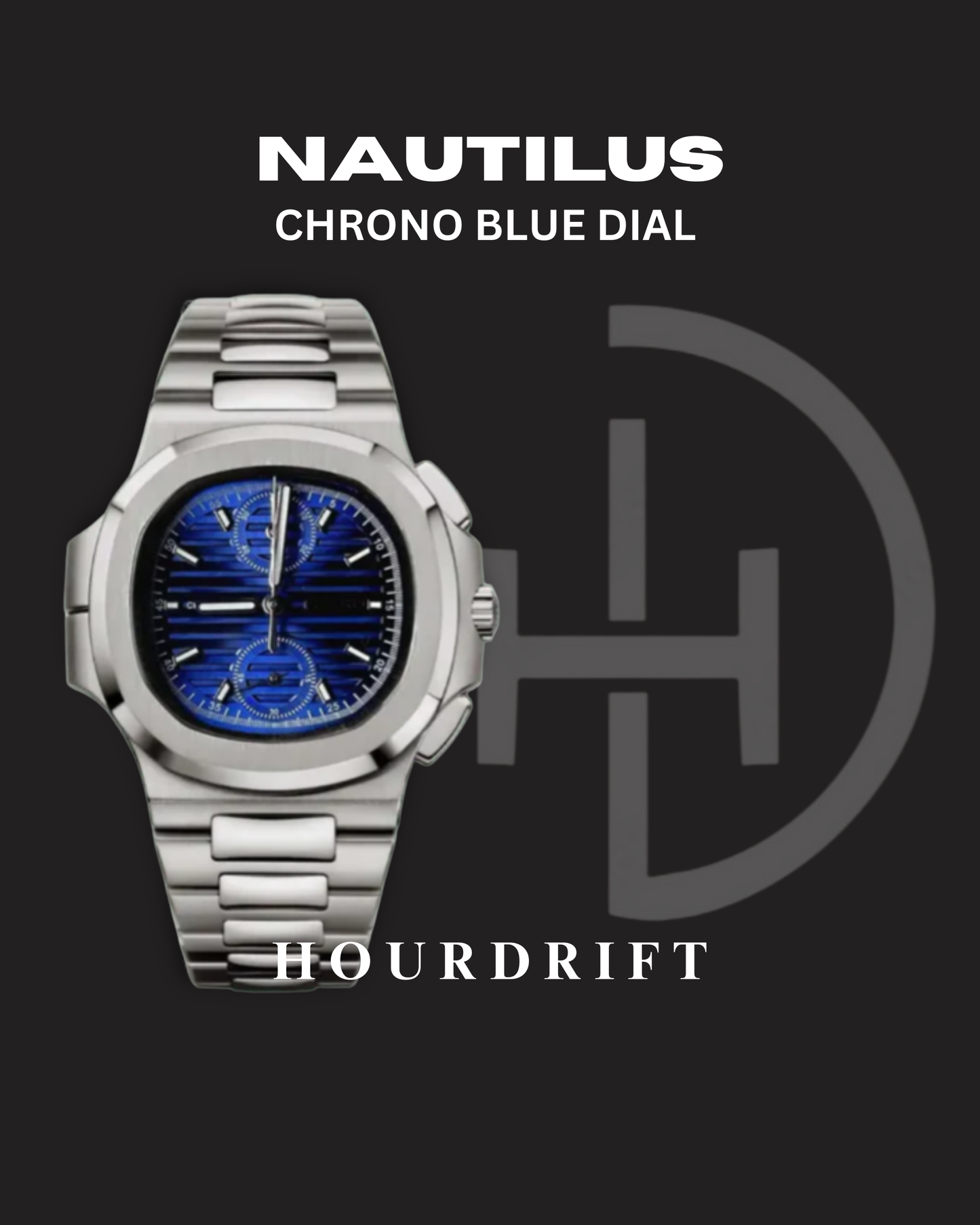 Seiko Mod Nautilus Chrono Blue