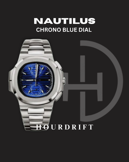 Seiko Mod Nautilus Chrono Blue
