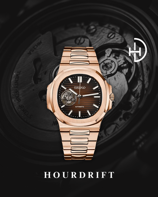 Seiko Mod Nautilus Open Heart Rosewood Edition