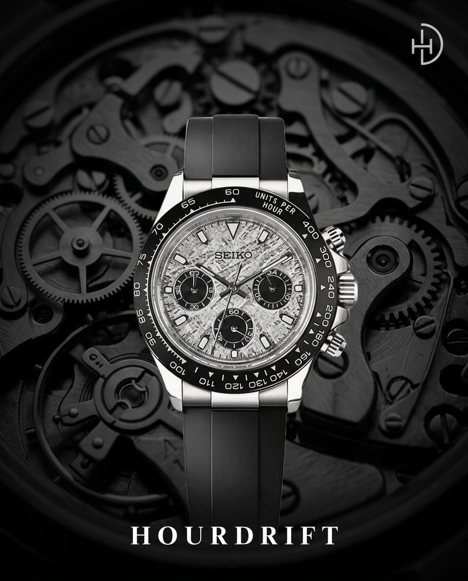 Seiko Mod Daytona Meteorite Dial (Rubber Strap)