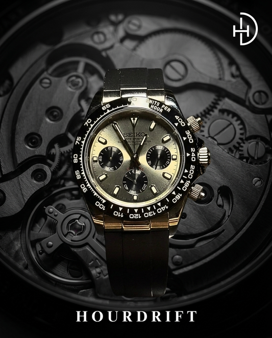 Seiko Mod Daytona Rose Gold Dial (Rubber Strap)