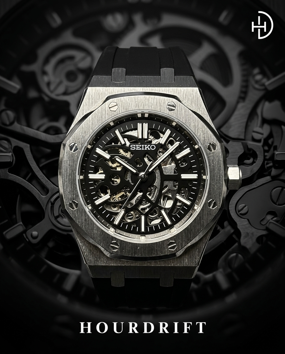 Seiko Mod Royal Oak Skeleton (Rubber Strap)