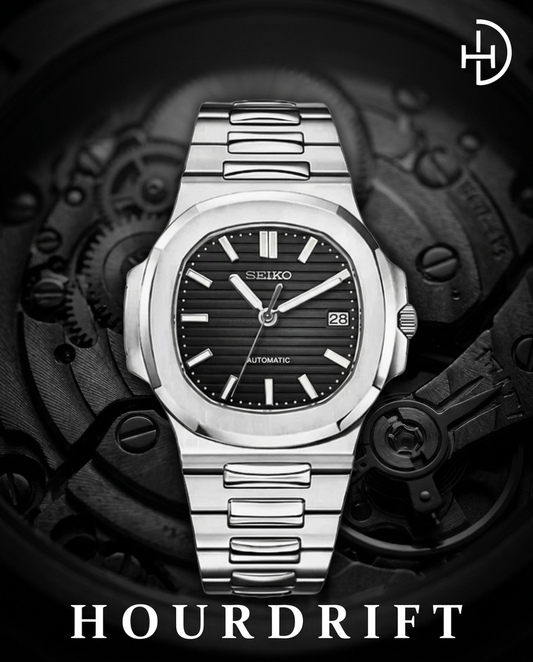 Seiko Mod Nautilus Black Dial