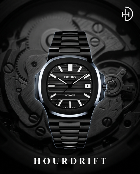 Seiko Mod Nautilus Full Black