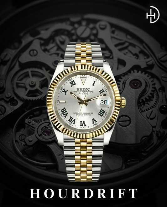 Seiko Mod Datejust Wimbledon Two Tone Gold