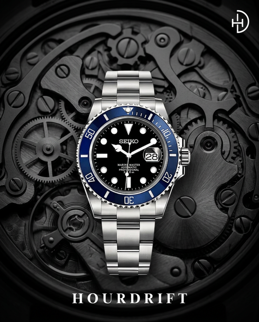 Seiko Mod Submariner Blue Black