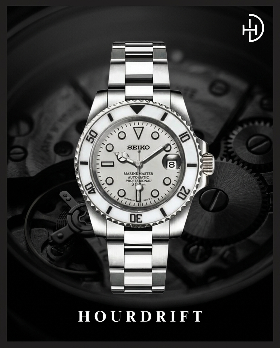 Seiko Mod Submariner White