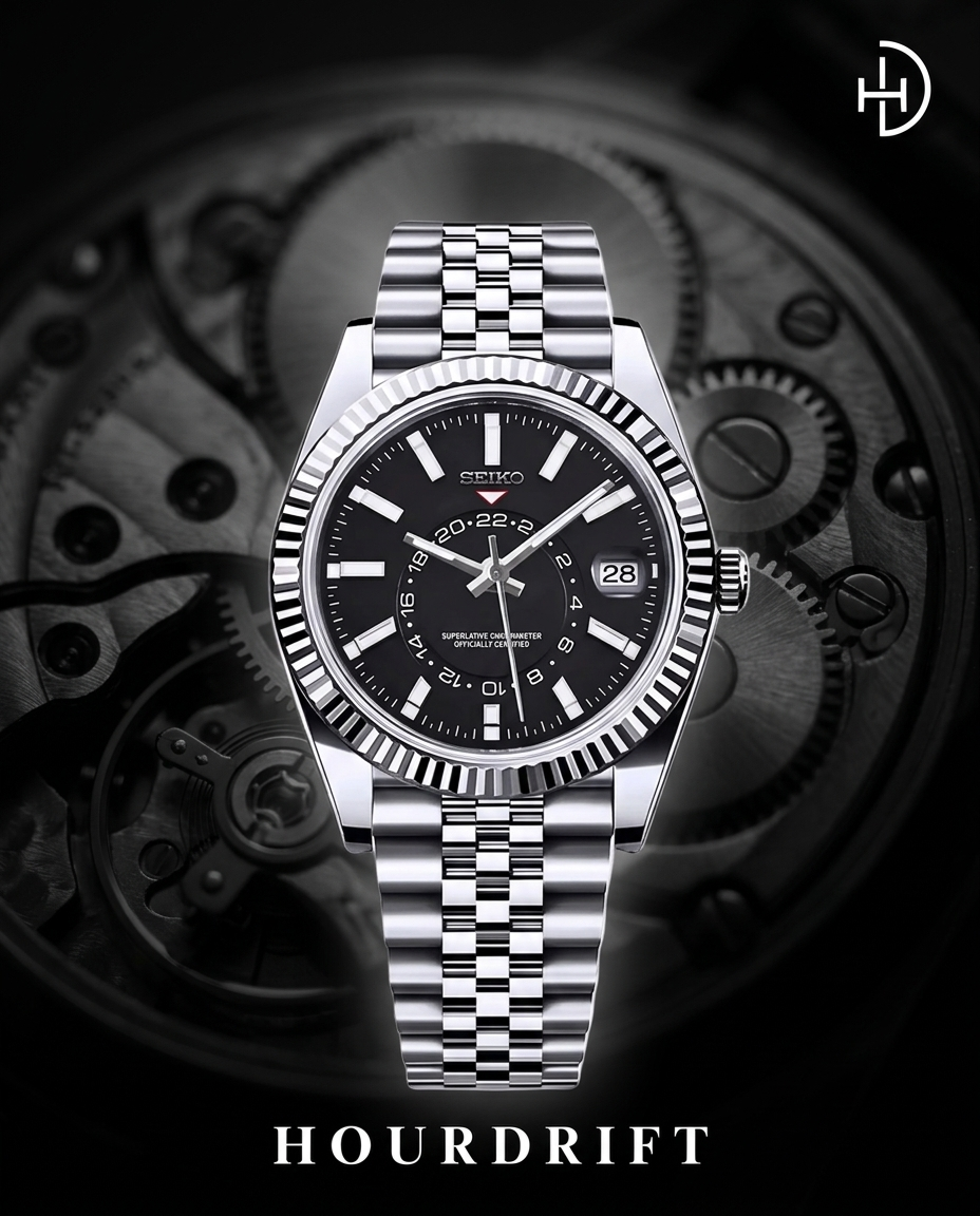Seiko Mod Skydweller Black Dial