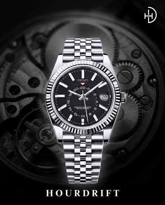 Seiko Mod Skydweller Black Dial