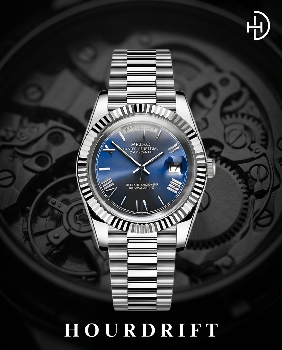 Seiko Mod Daydate Blue